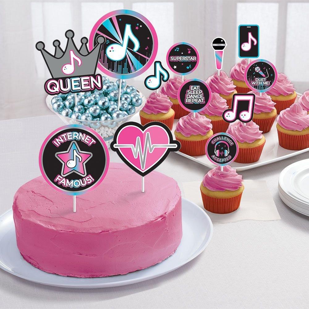 10th Birthday Cake Topper Muffin Party Decoration Cupcake Party Favor Gift  Gamer