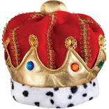 Metallic Gold & Red Fabric Birthday Crown, 7in x 7in
