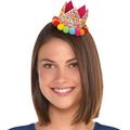 Mini Sprinkles Pom-Pom Fabric & Plastic Crown Clip, 4.25in x 3.5in