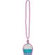Sprinkles Bling Birthday Girl Pendant Plastic Bead Necklace, 22in