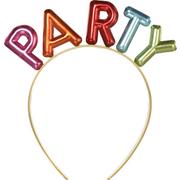 Metallic Sprinkles Party Balloon Plastic Headband, 7in