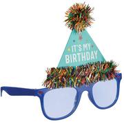 Tinsel It's My Birthday Party Hat Plastic Sunglasses, 5.9in x 6in