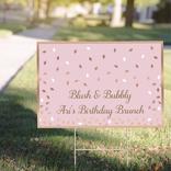 Custom Blush Birthday Yard Sign