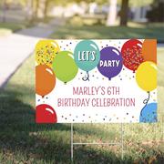 Custom Balloon Birthday Celebration Yard Sign