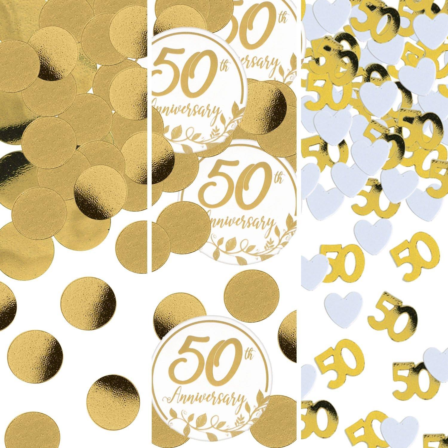 Gold 50th Anniversary Confetti, 1.2oz