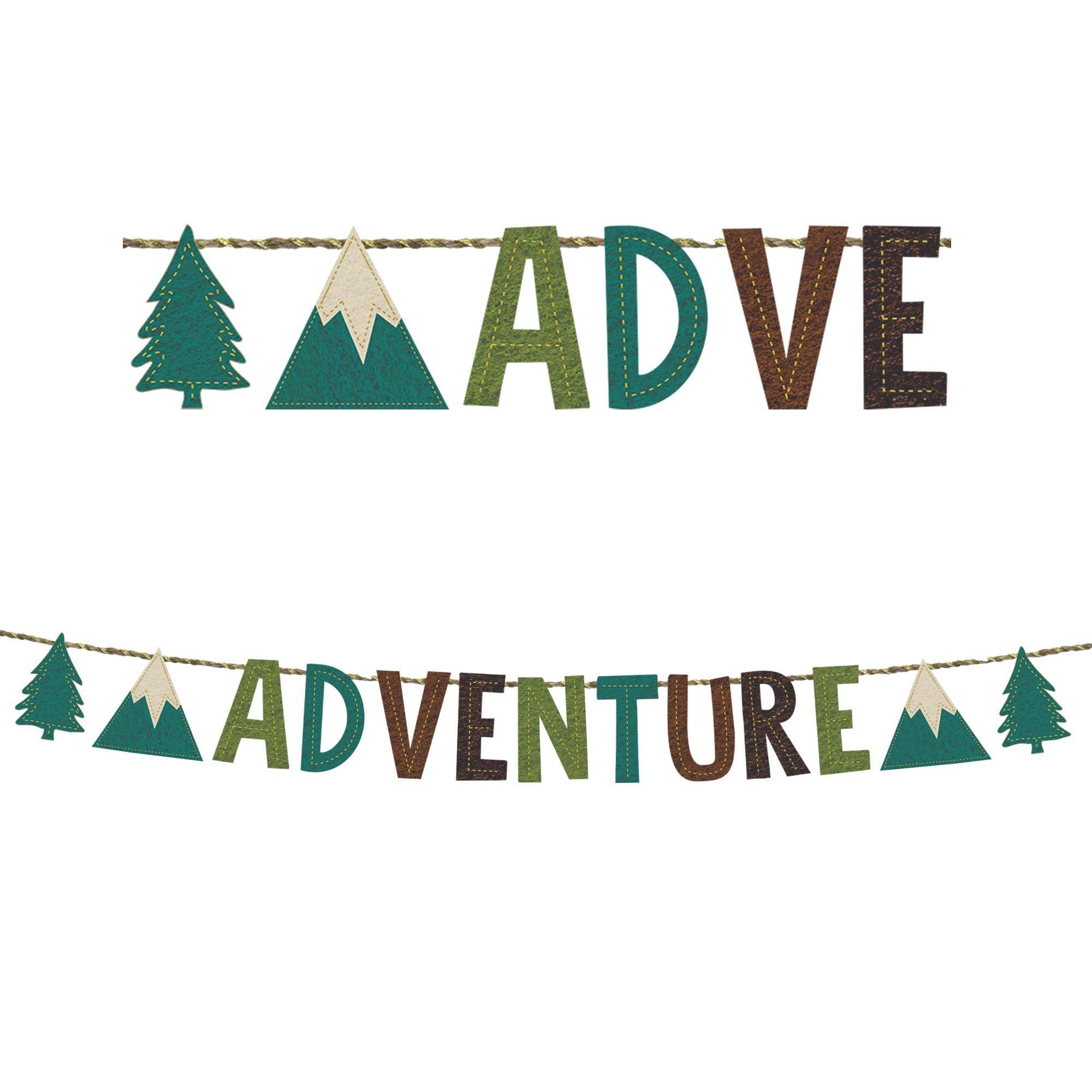 Wilderness Adventure Felt Letter Banner, 5.5ft | Party City