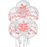 Free Spirit Boho Birthday Confetti Latex Balloons, 12in, 6ct