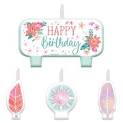 Free Spirit Boho Wax Birthday Candles, 4ct