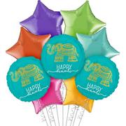 Happy Diwali Star Balloon Bouquet, 9pc