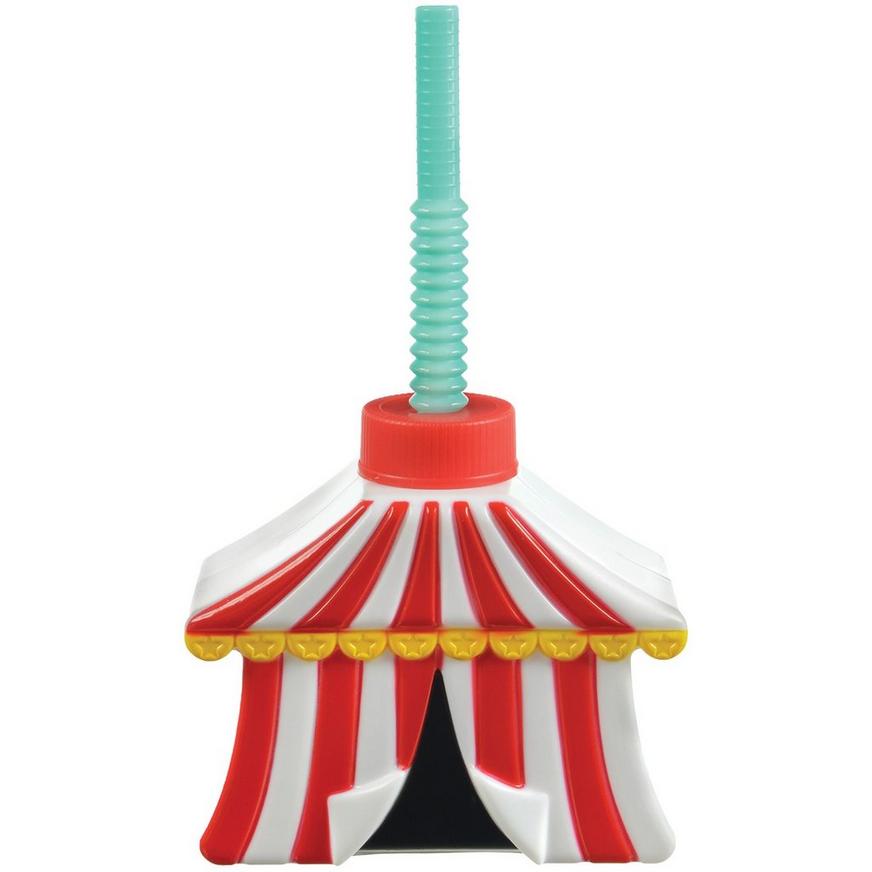 Carnival Tent Cup with Straw