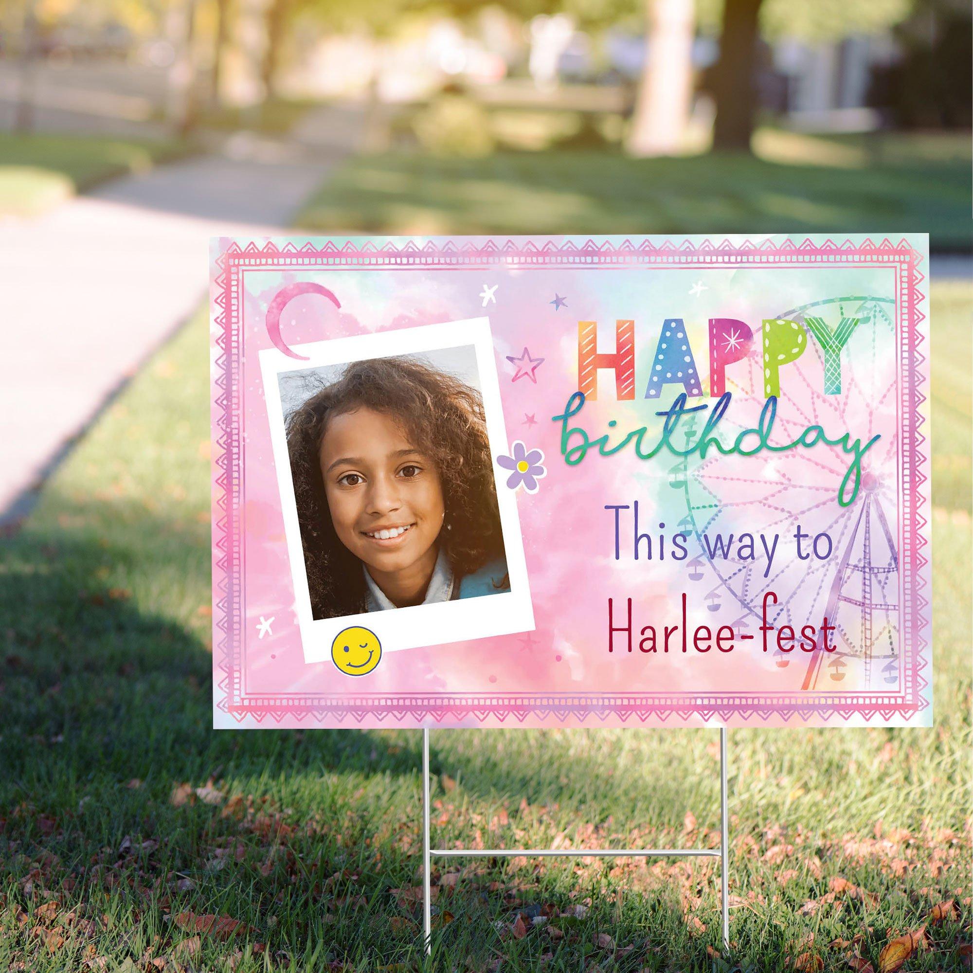 PartyCity Custom Fiesta Time Photo Yard Sign Hamilton Place