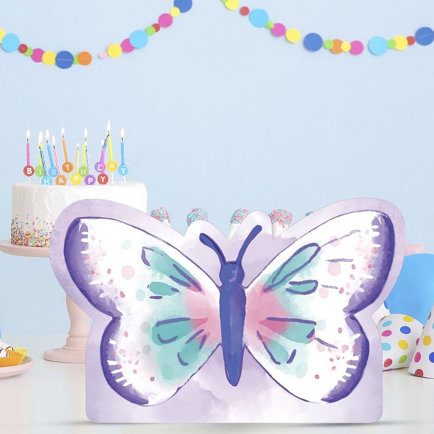 Flutter Butterfly Centerpiece Cardboard Cutout, 18in x 11in