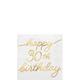 Metallic Golden Age Happy 30th Birthday Paper Beverage Napkin, 5in, 16ct