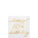 Metallic Golden Age Happy 60th Birthday Paper Beverage Napkin, 5in, 16ct