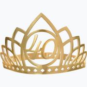 Metallic Golden Age 40th Birthday Foam Crown