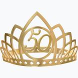 Metallic Golden Age 50th Birthday Foam Crown