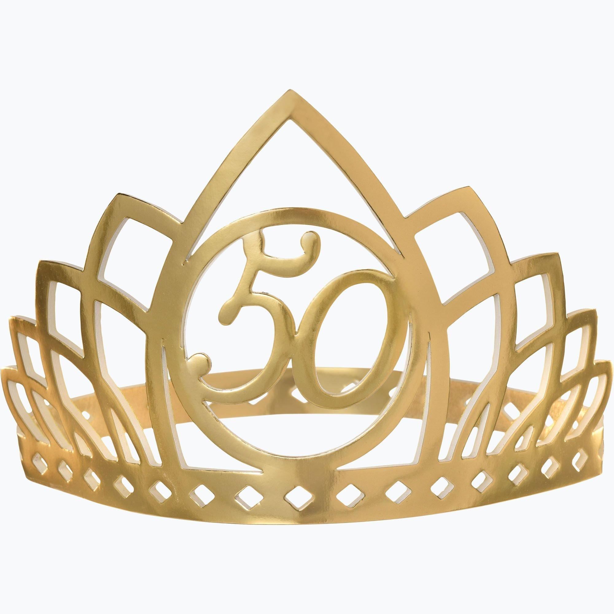 Gold birthday shop crown for adults