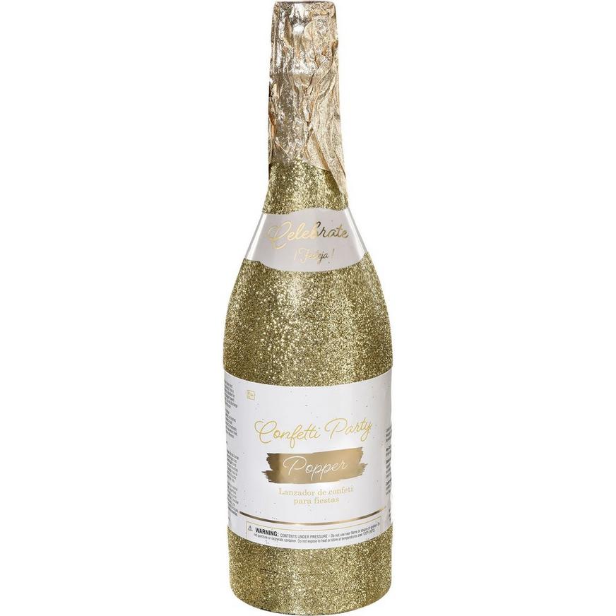 Glitter Golden Age Celebrate Bottle Confetti Popper, 12.75in