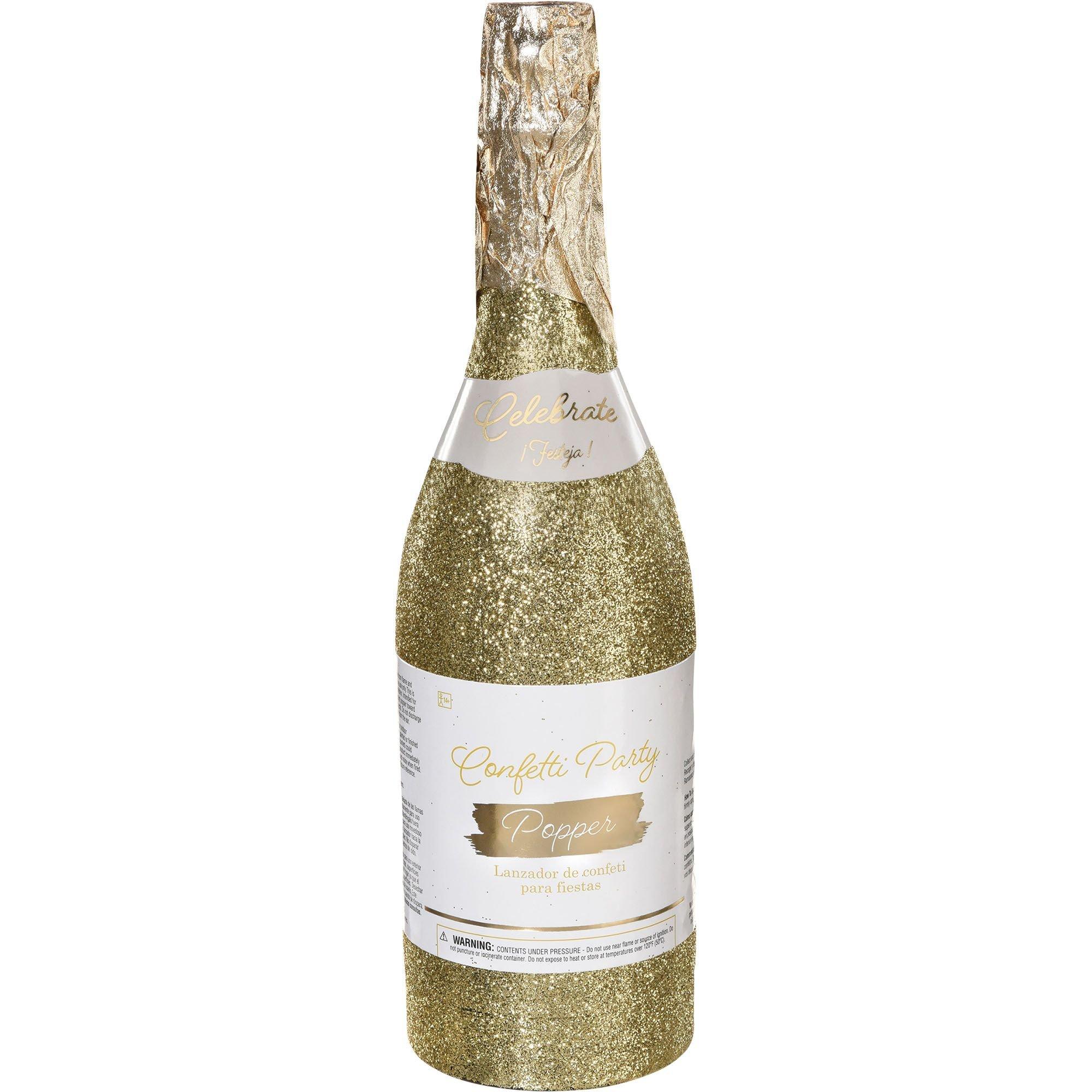 wimper Afwezigheid uitroepen Glitter Golden Age Celebrate Bottle Confetti Popper, 12.75in | Party City
