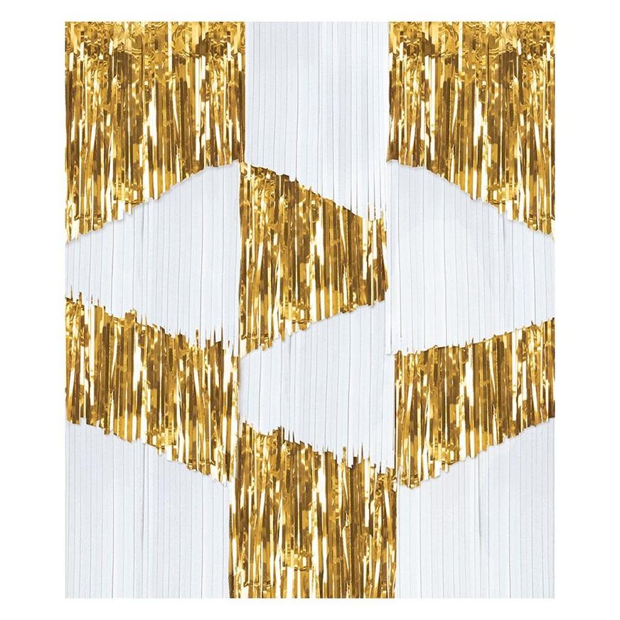 Metallic Golden Age Foil Fringe Backdrop, 3ft x 4ft