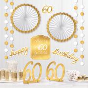 60 Birthday Party Decoration Set Celebration Decoration Anniversary number 60 years Tableware 
