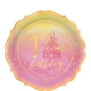Metallic Disney Once Upon a Time 1st Birthday Dessert Plates 8ct