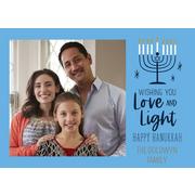 Custom Love & Light Hanukkah Photo Cards