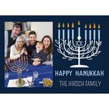 Custom Menorah Hanukkah Photo Cards