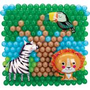 Air-Filled Safari Lion, Toucan & Zebra Foil & Latex Balloon Backdrop Kit, 6.25ft x 5.9ft