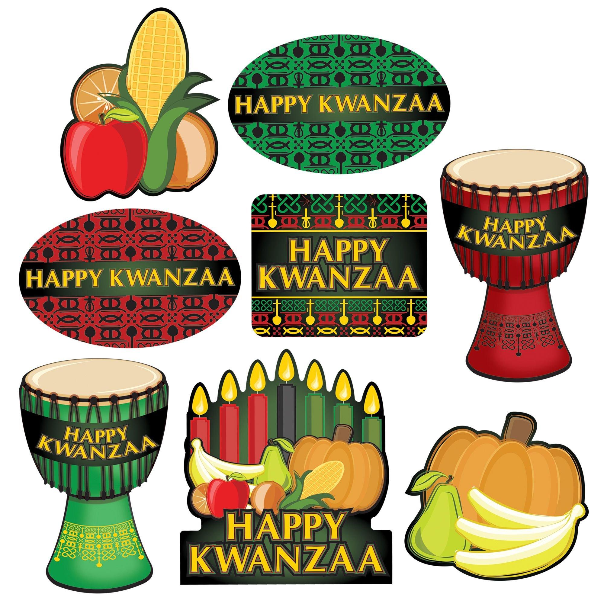Happy Kwanzaa Cutouts 8ct Party City