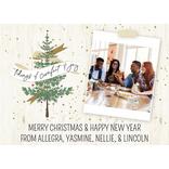 Custom Rustic Tree Holiday Photo Cards