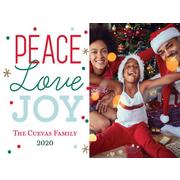 Custom Peace & Joy Holiday Photo Cards