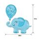 Blue Elephant Baby Boy Foil Balloon, 29in x 31in