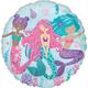 Shimmering Mermaid Round Foil Balloon, 18in