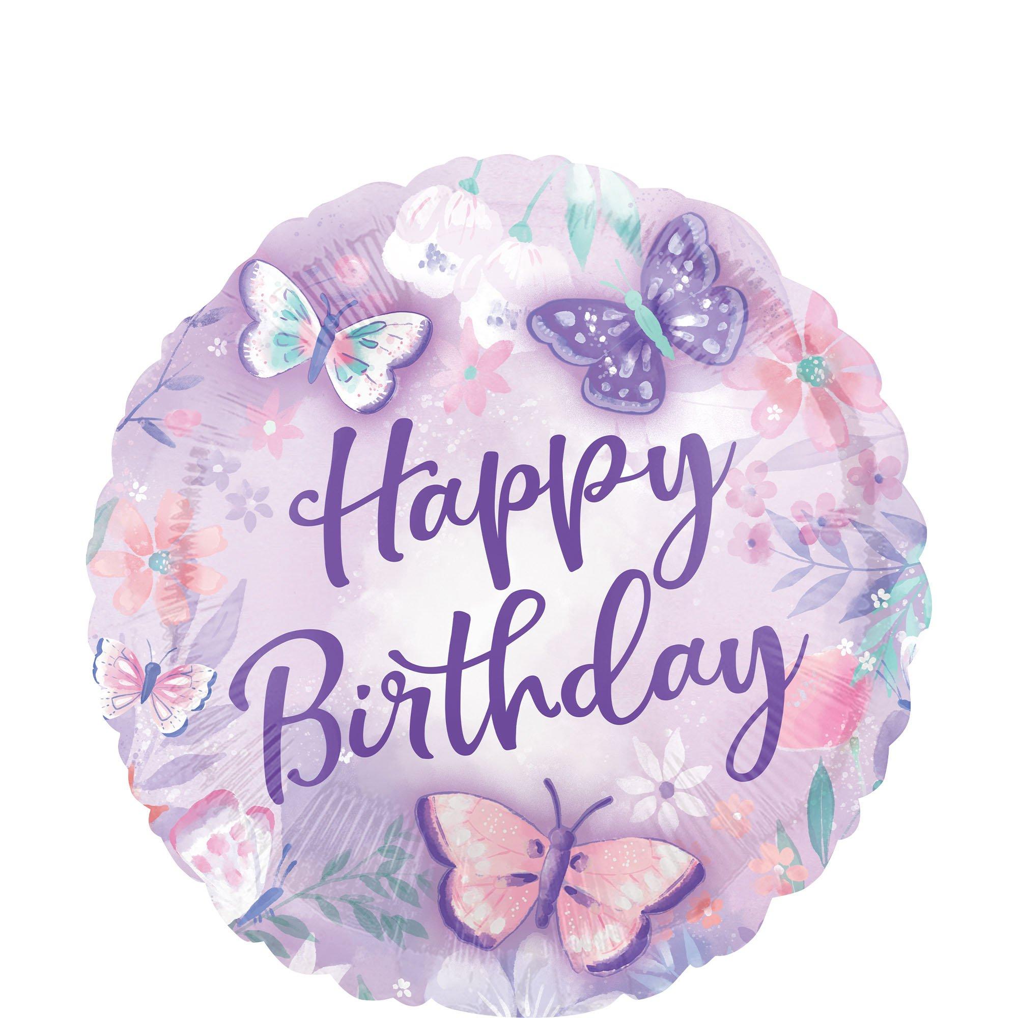 purple happy birthday images