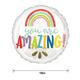 Rainbow You Are Amazing Foil Balloon, 18in