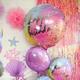 Iridescent Luminous Happy Birthday Foil Balloon, 18in
