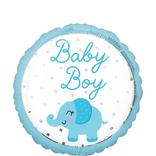 Blue Elephant Baby Boy Foil Balloon, 18in