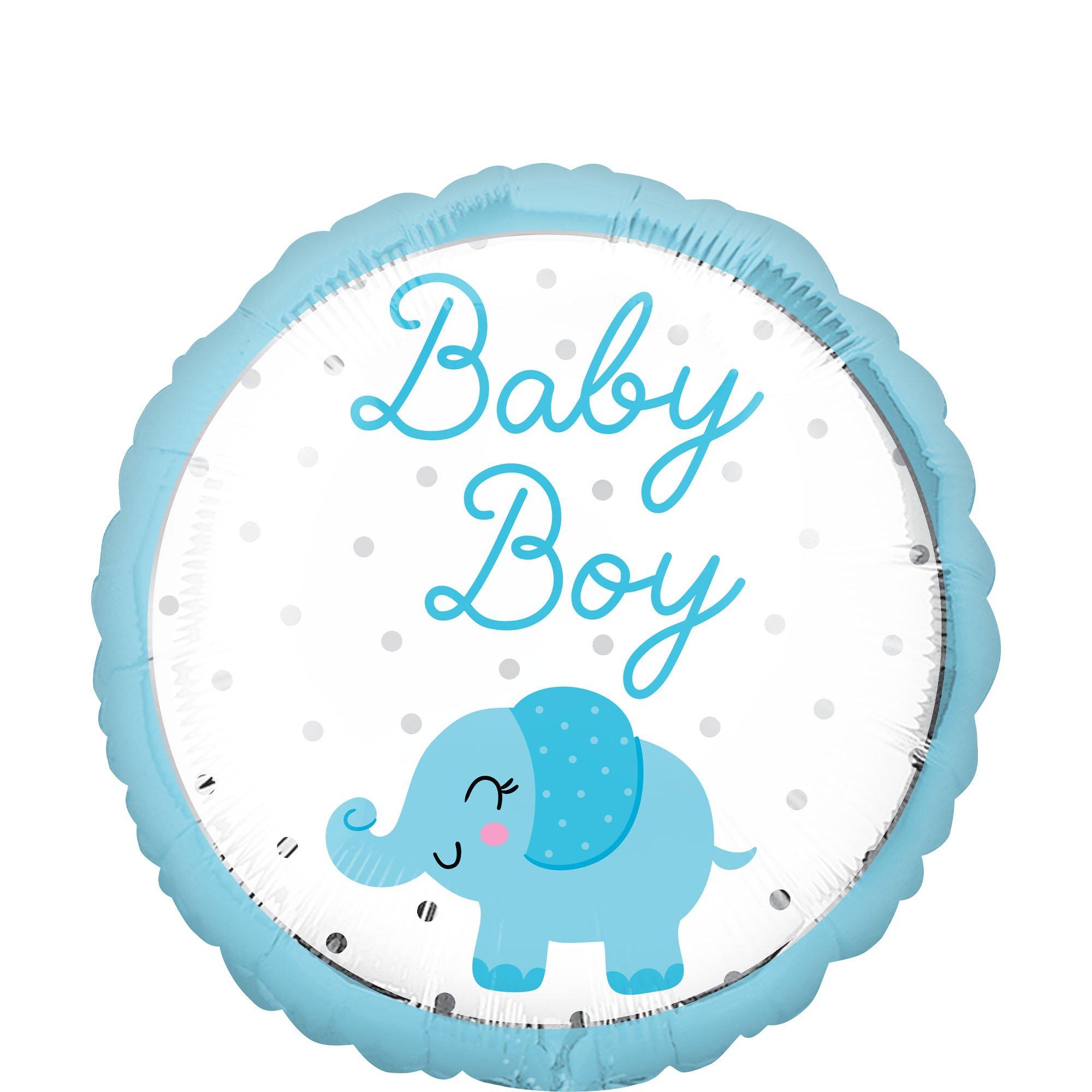 Printed Jumbo Baby Boy Elephant Gift Wrap – Cool Kat Party!