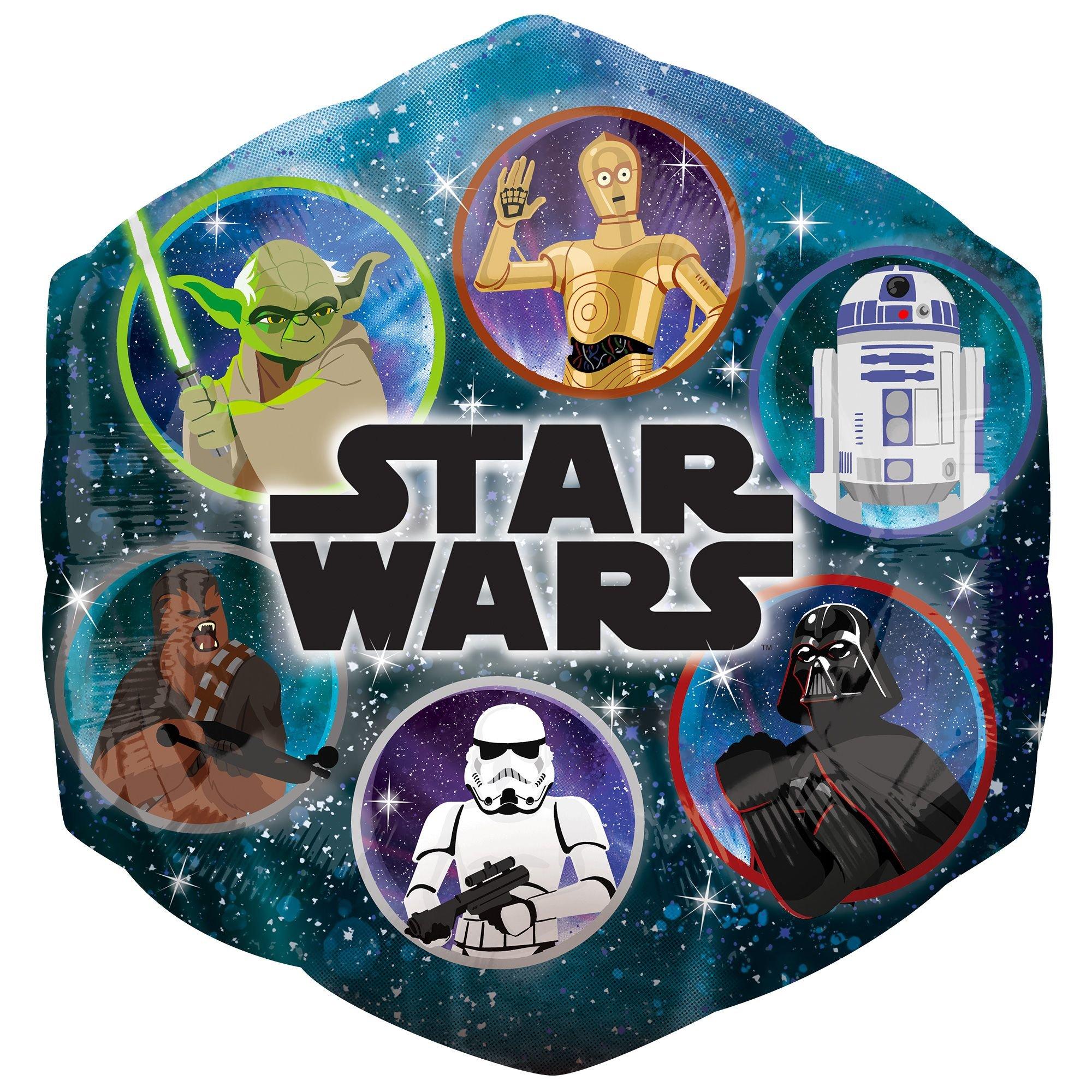 Star Wars Galaxy of Adventures Hexagonal Foil Balloon, 22in x 23in