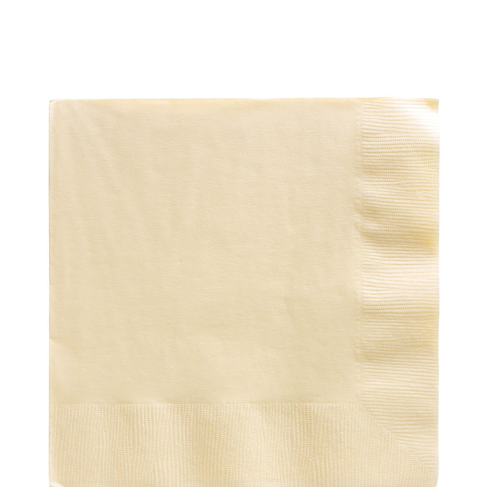 Vanilla Cream Paper Lunch Napkins, 6.5in, 40ct