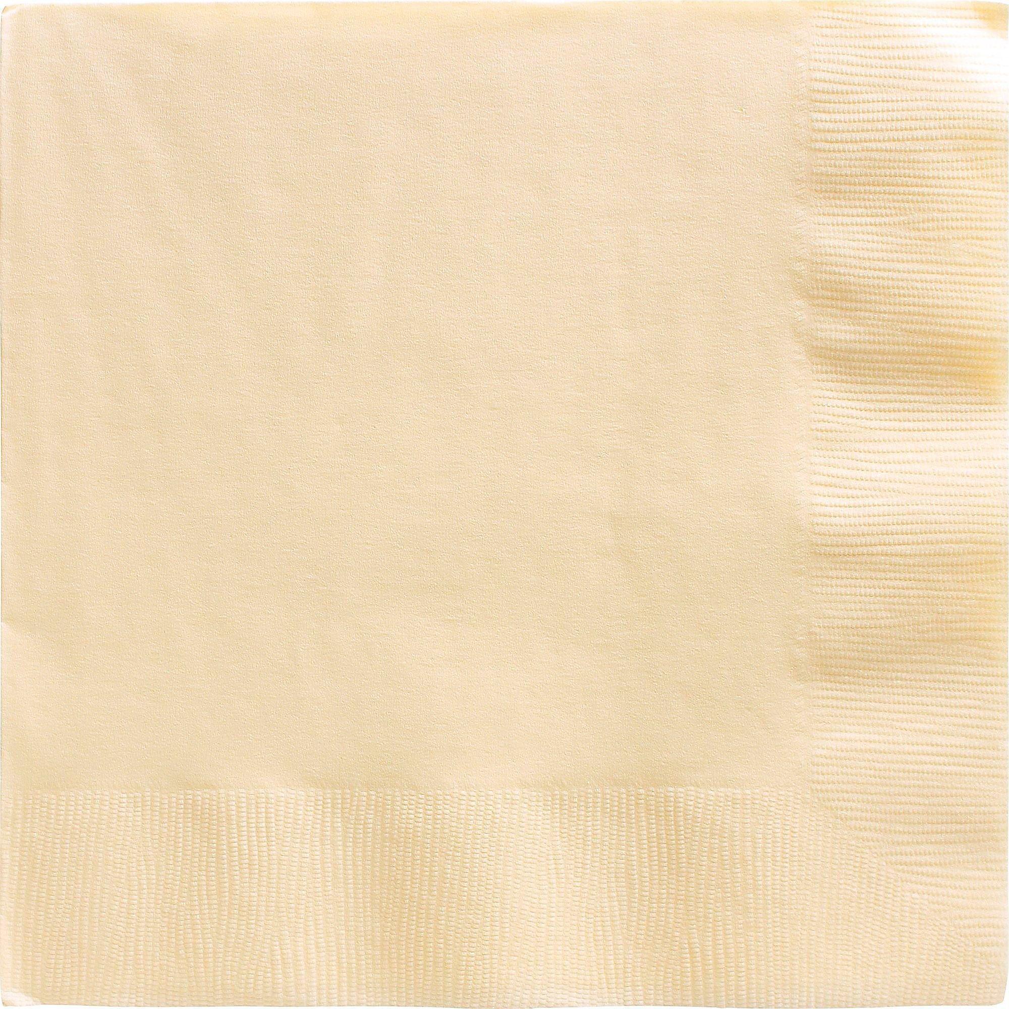 Vanilla Cream Paper Dinner Napkins, 7.5in, 40ct