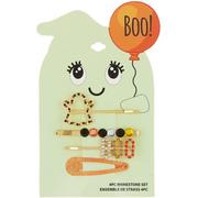 Halloween Boo Bobby Pin & Hair Clip Set, 4pc