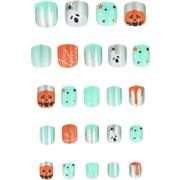 Mint Green Ghosts & Pumpkins Halloween Press-On Nails, 24ct