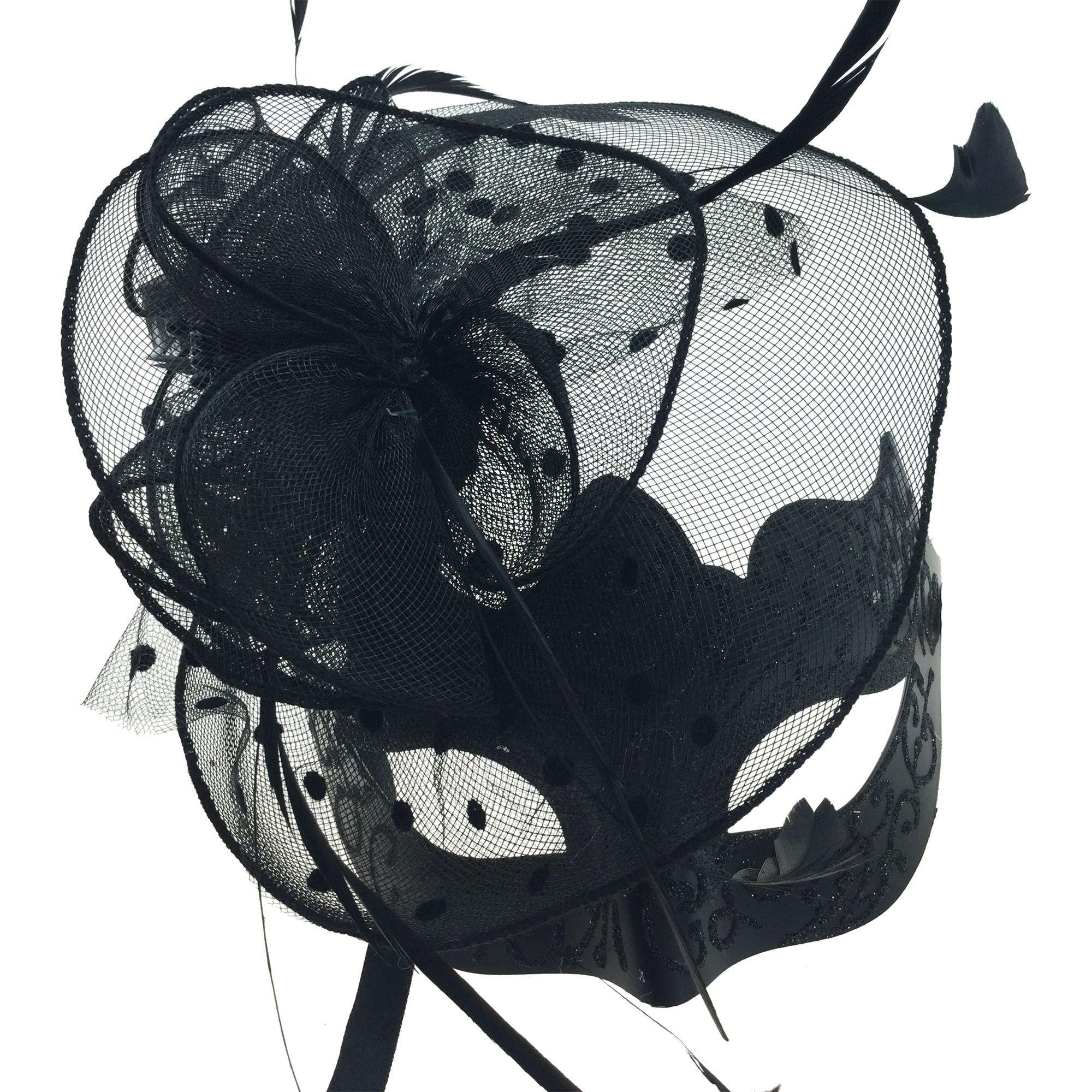 Black Veil Masquerade Mask