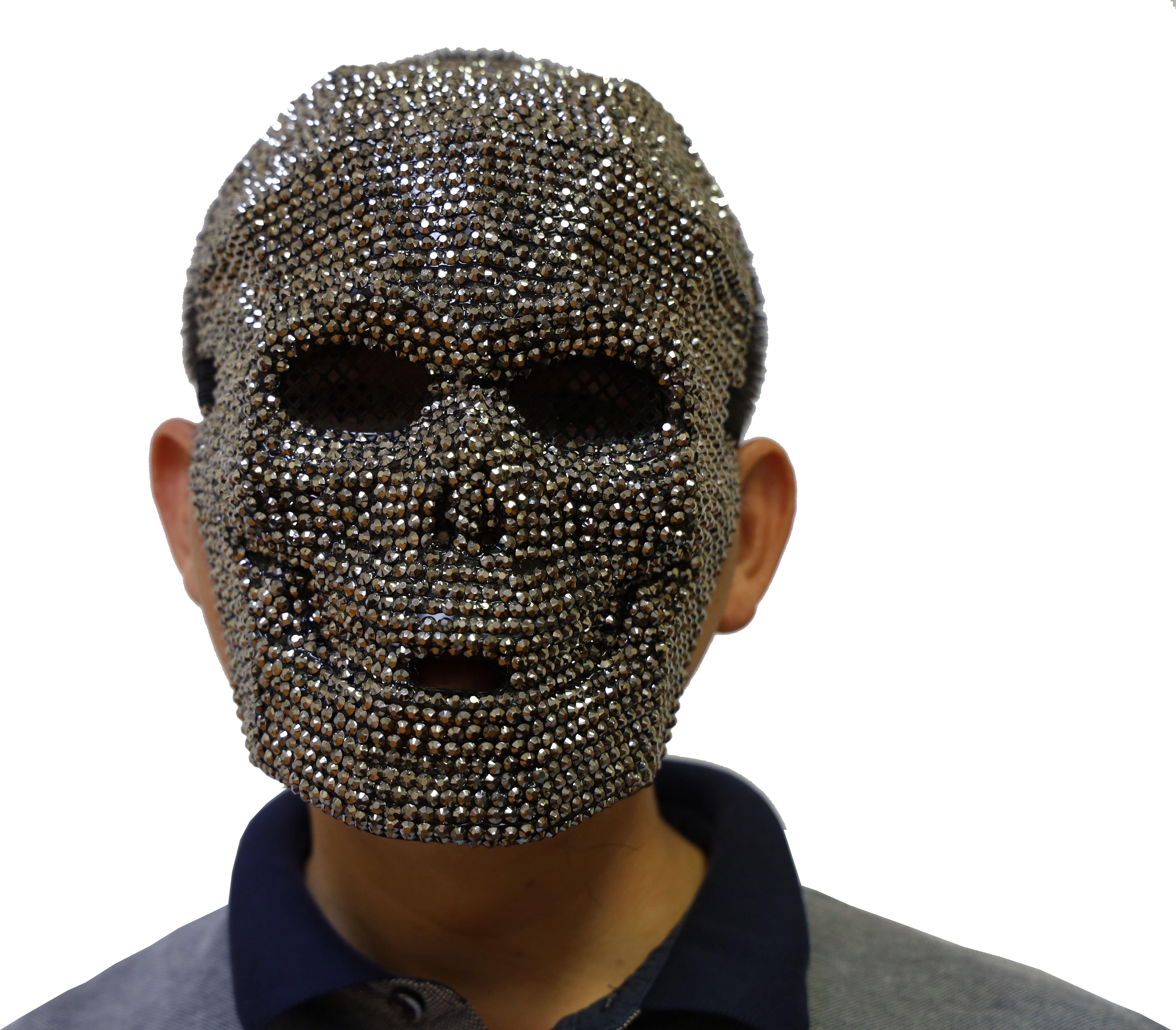 Rhinestone Skull Mask