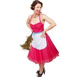 50s Happy Homemaker Apron & Feather Duster Costume Accessory Set, 2pc