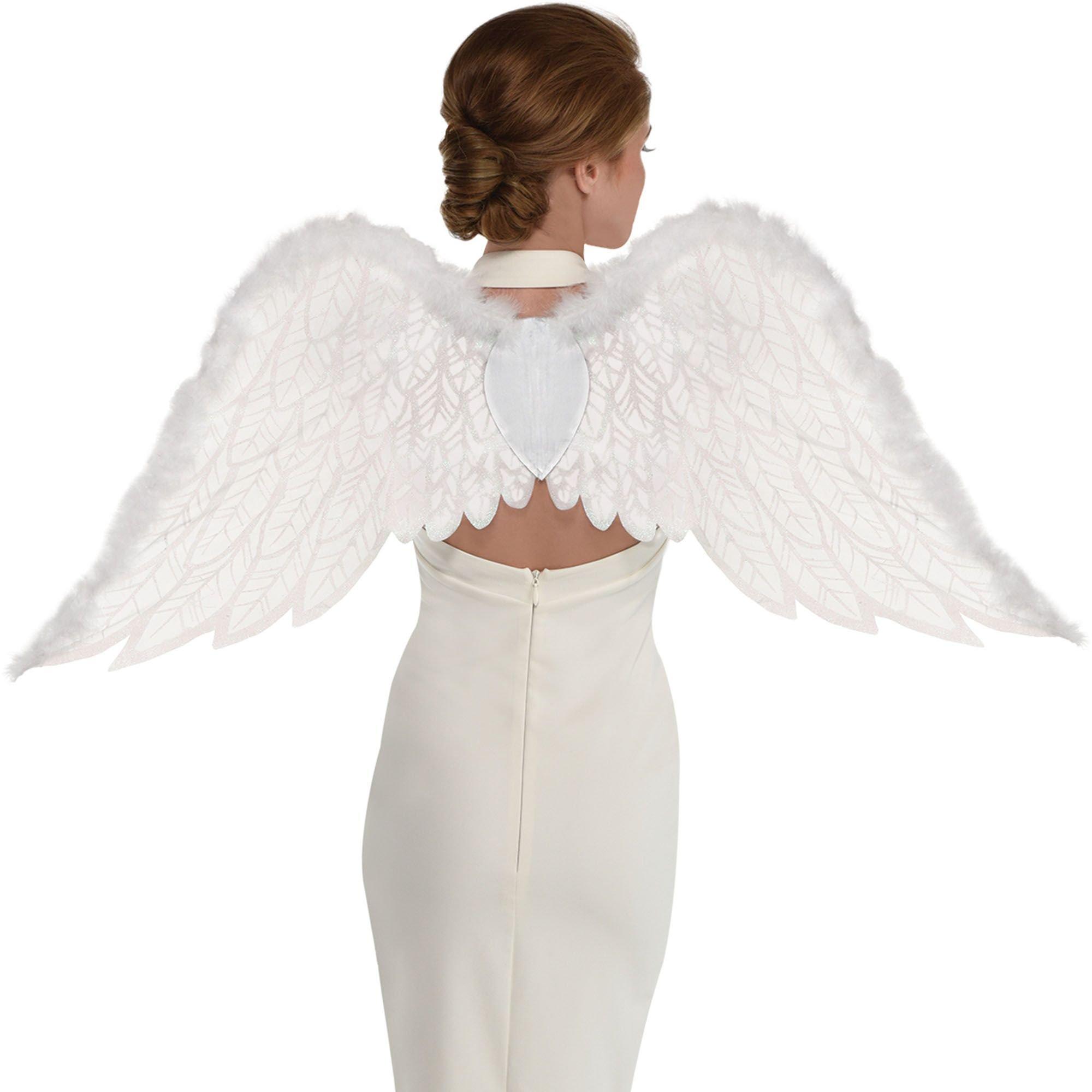 Large Gold Angel Wings Costume, Glitter Wings Costume for