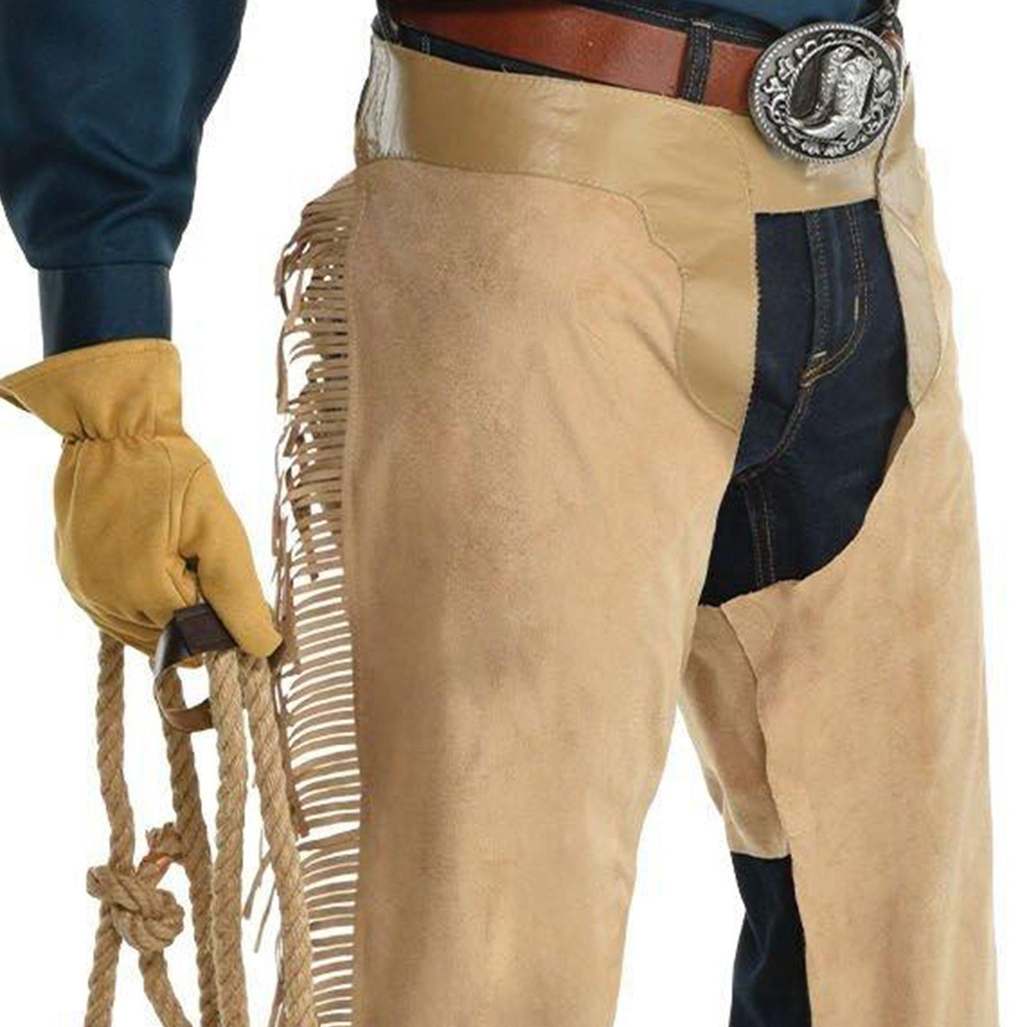 Beige Western Leather Chaps