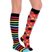 Mismatched Clown Knee-High Socks